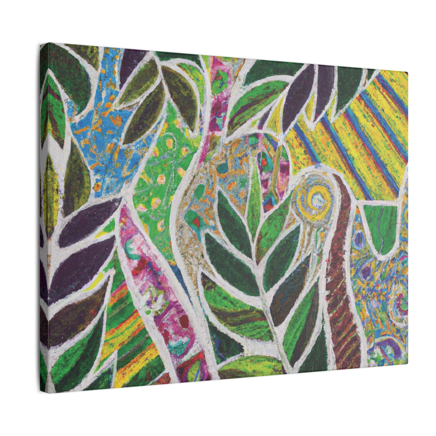 Tropical Canvas Artwork - Stretched Canvas Print, Many Sizes / Amazon Whimsy