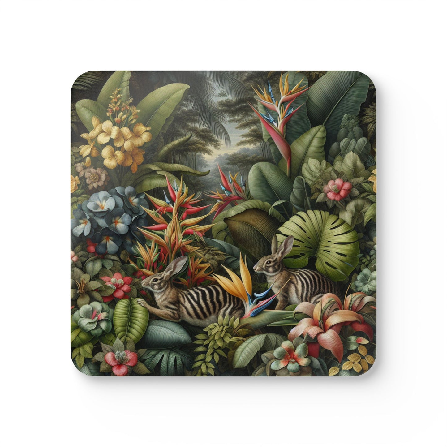 Coaster Set - Rainforest Rabbit Outing