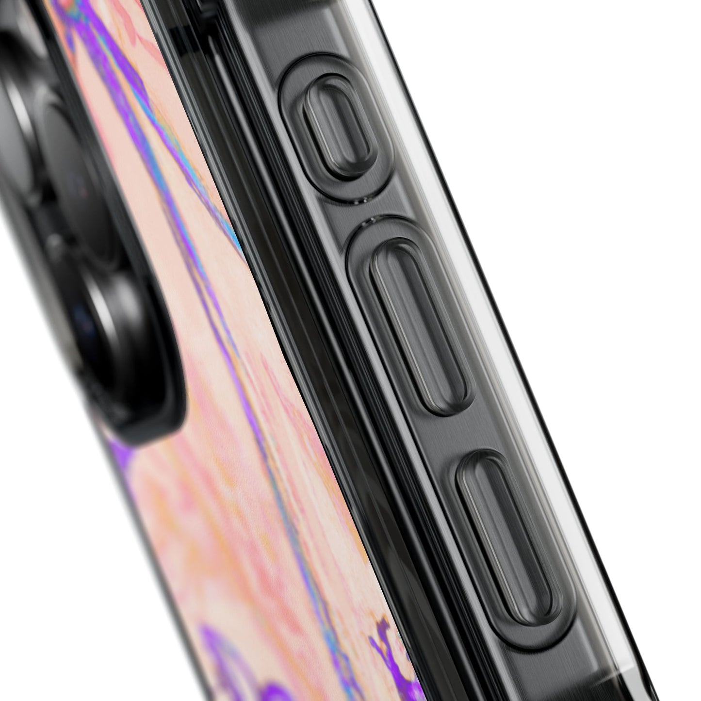 Tropical Doodles/Peach Magnetic Clear Phone Case, Many Models