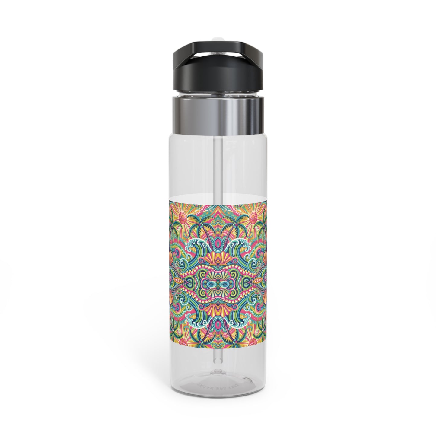 Tropical 20oz Tritan Sport Water Bottle -  Leakproof, Lightweight, BPA-Free / Kaleido Bay