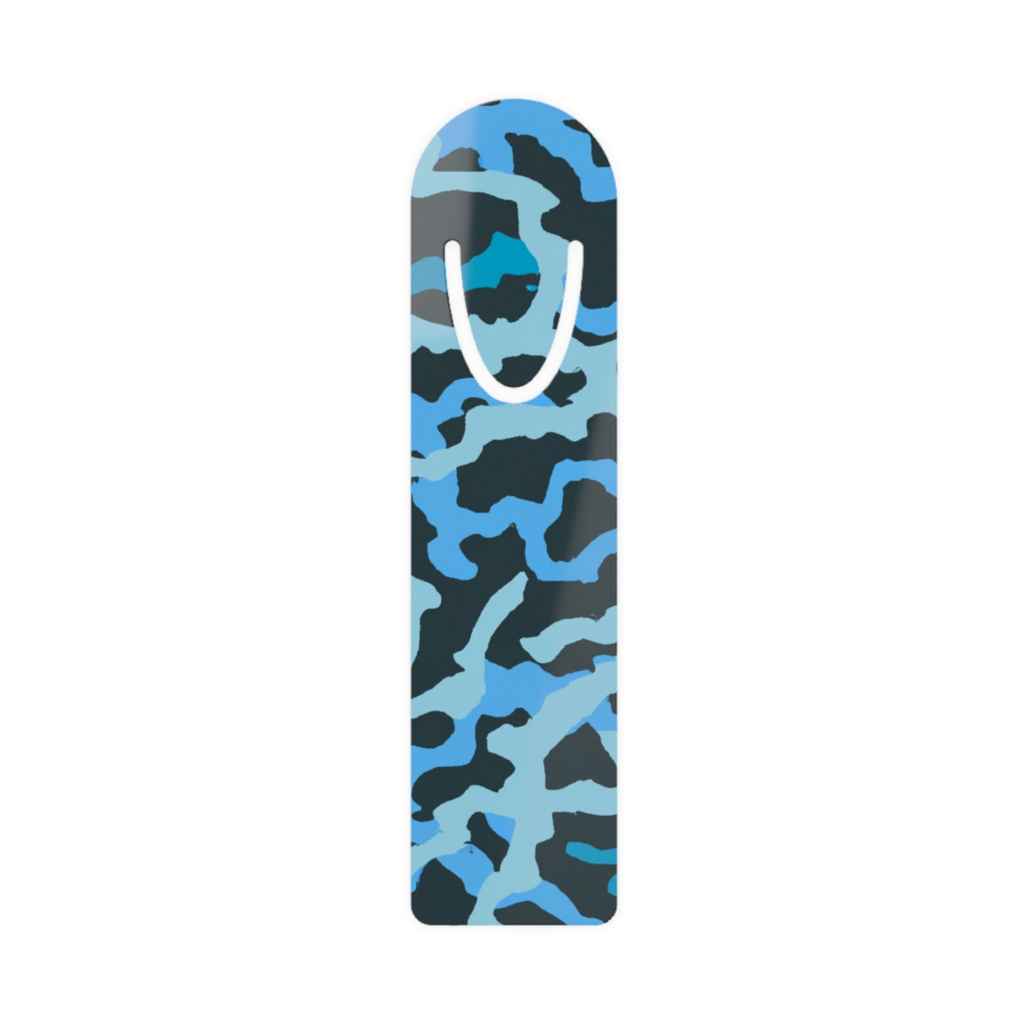 Bookmark - Aluminum, Coral Threads/Blue