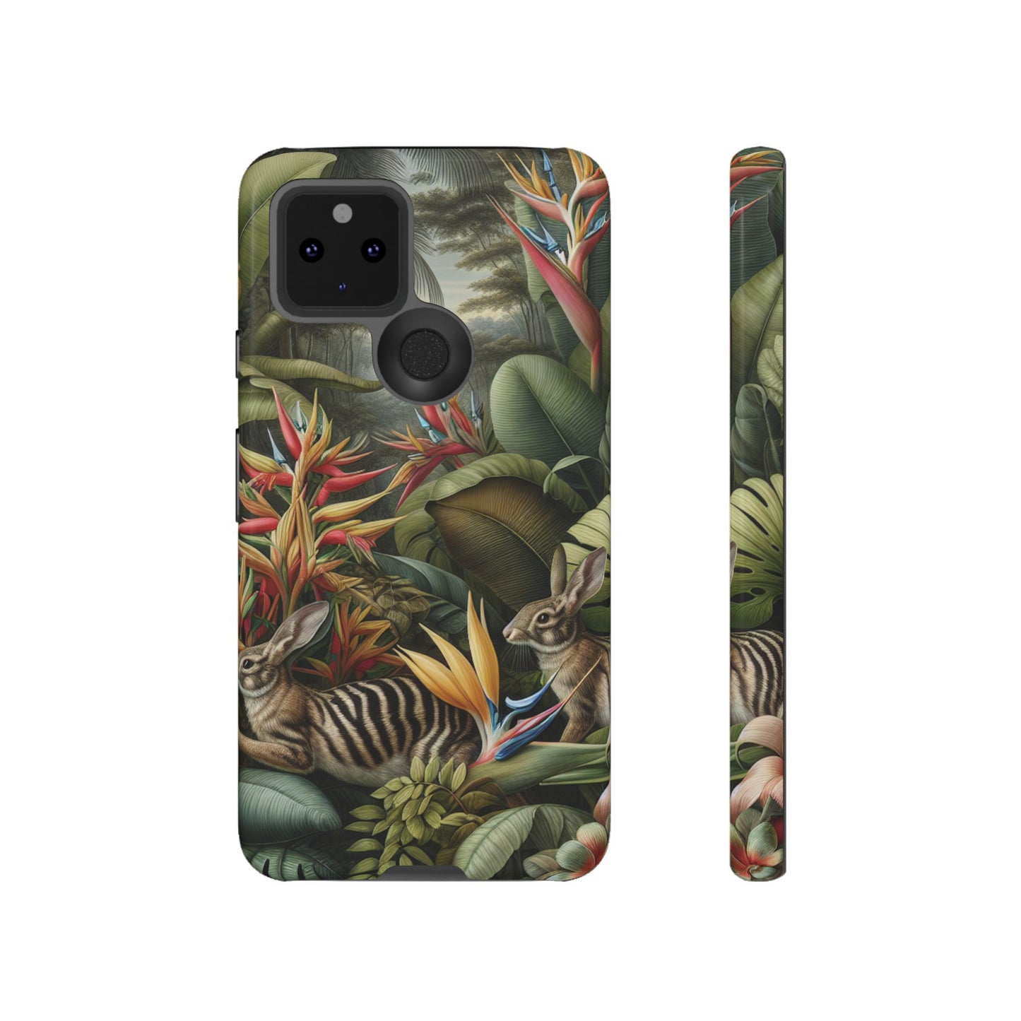 Rainforest Rabbit Outing Phone Case - Tough Cases with Summer Vibe
