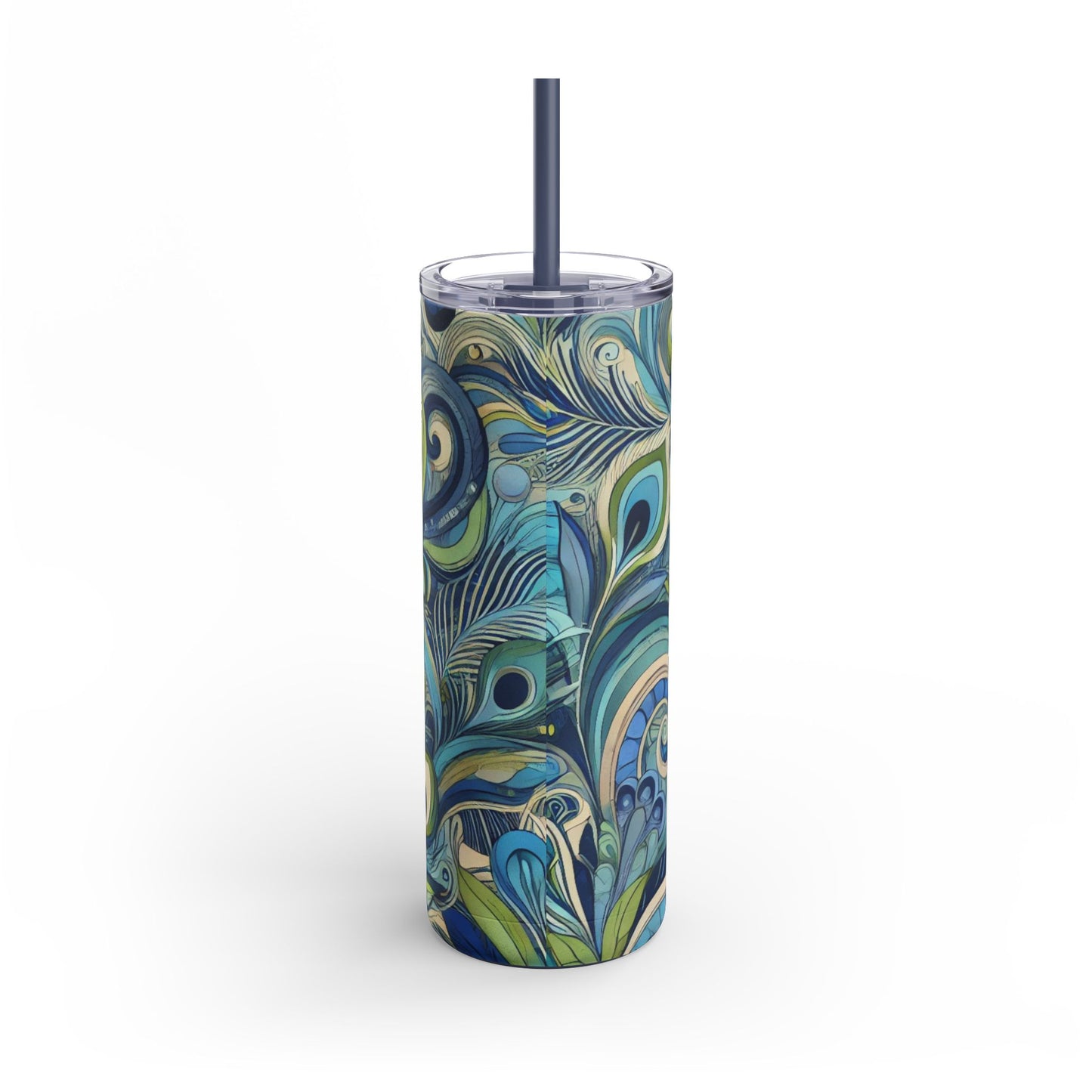 20oz Matte Tumbler, 7 Colors - Stylish Travel Cup - Feather Currents, Blue