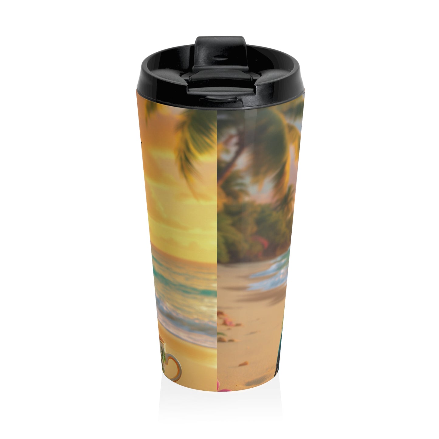 15 oz. Stainless Steel Travel Mug / Parrot Tiki
