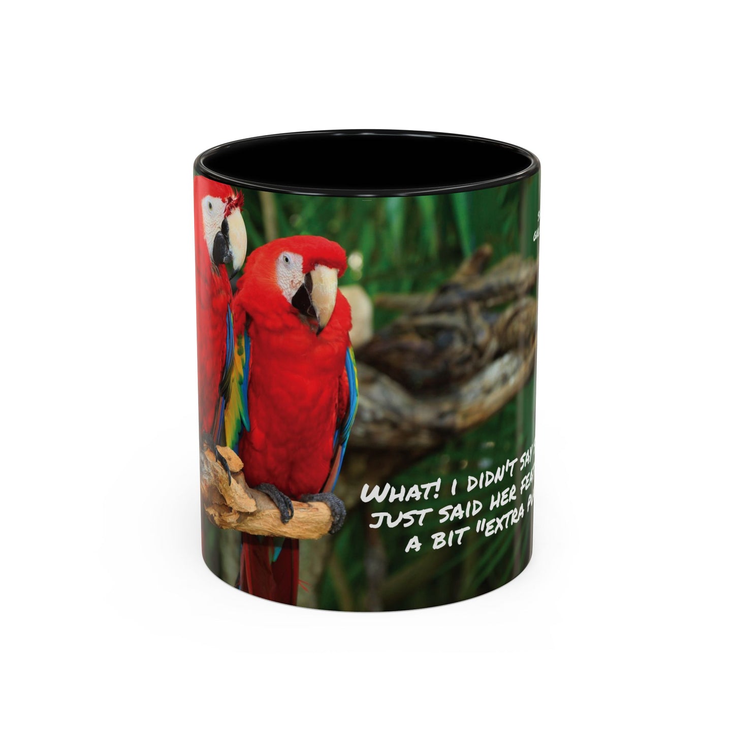 Parrot Accent Coffee Mug (11, 15oz), 8 Colors - Extra Puffy