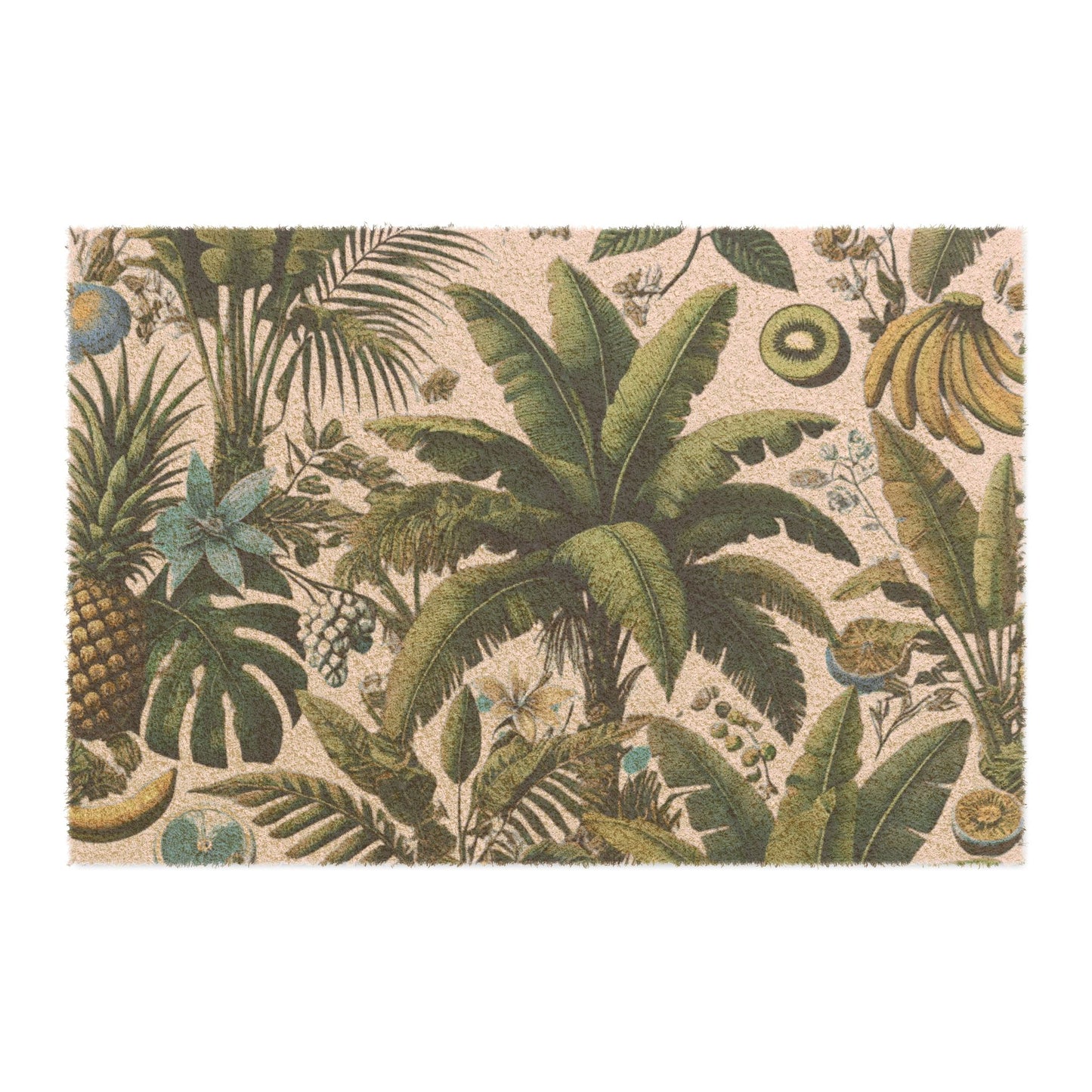 Tropical Doormat - Vibrant Coconut Fiber Entrance Mat / More Tropical Fruit