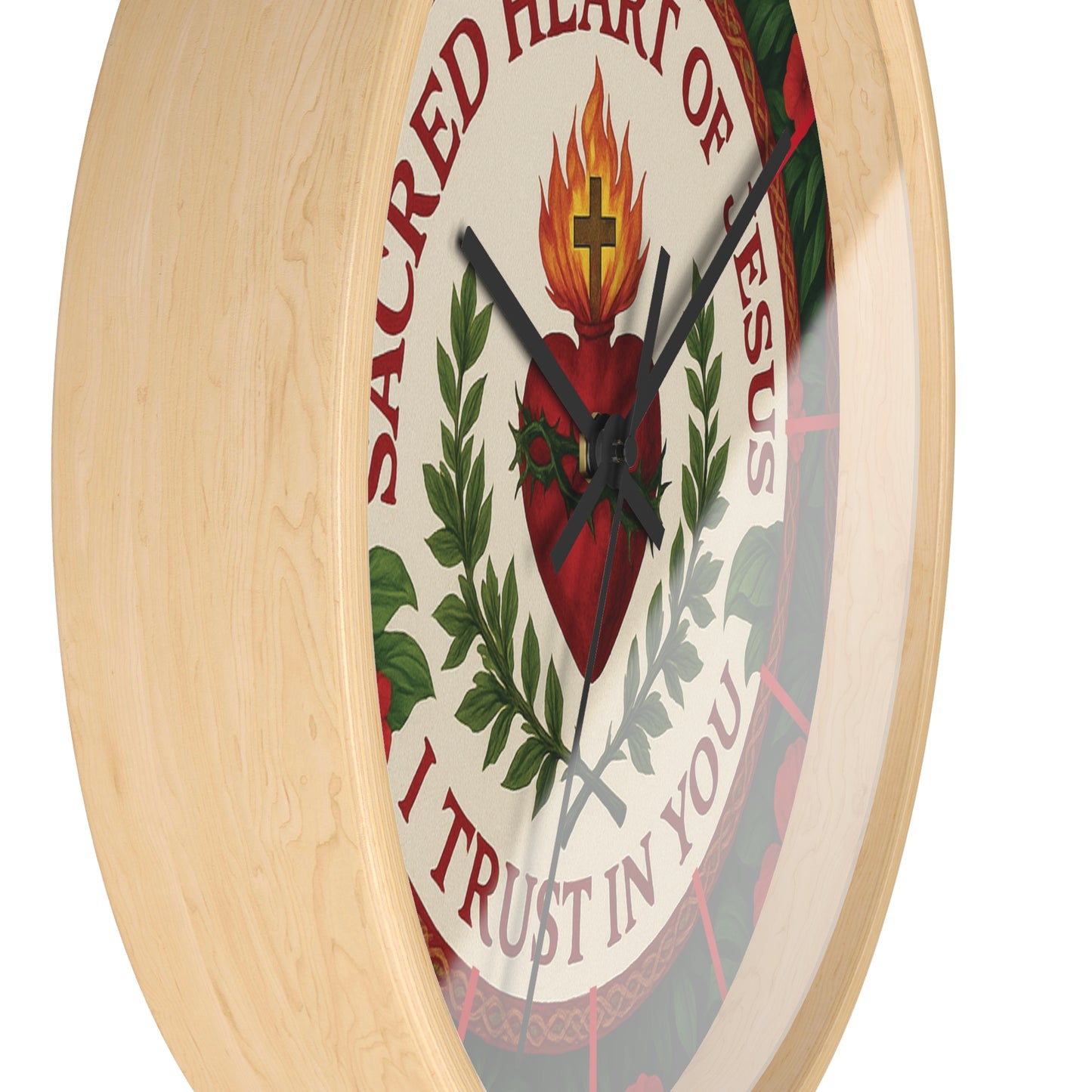 Sacred Heart of Jesus Prayer Wall Clock – Stunnig Religious Home Decor Honoring Our Lord