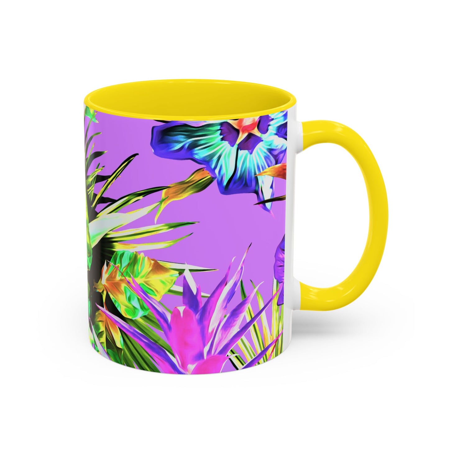 Accent Coffee Mug (11, 15oz), Plant Palooza, purple / Various Colors