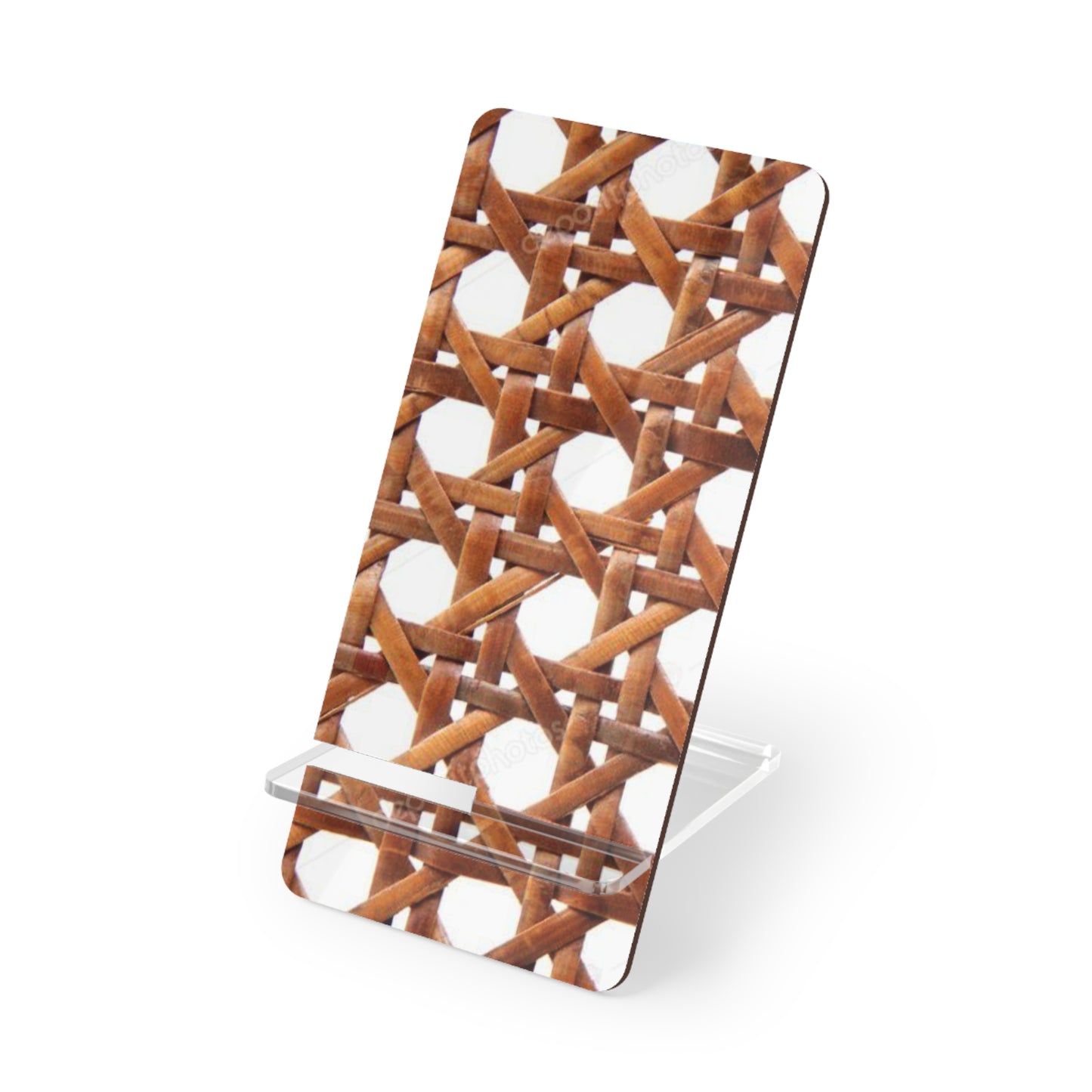Stylish Smartphone Display Stand - Brown Beach Chair Wicker