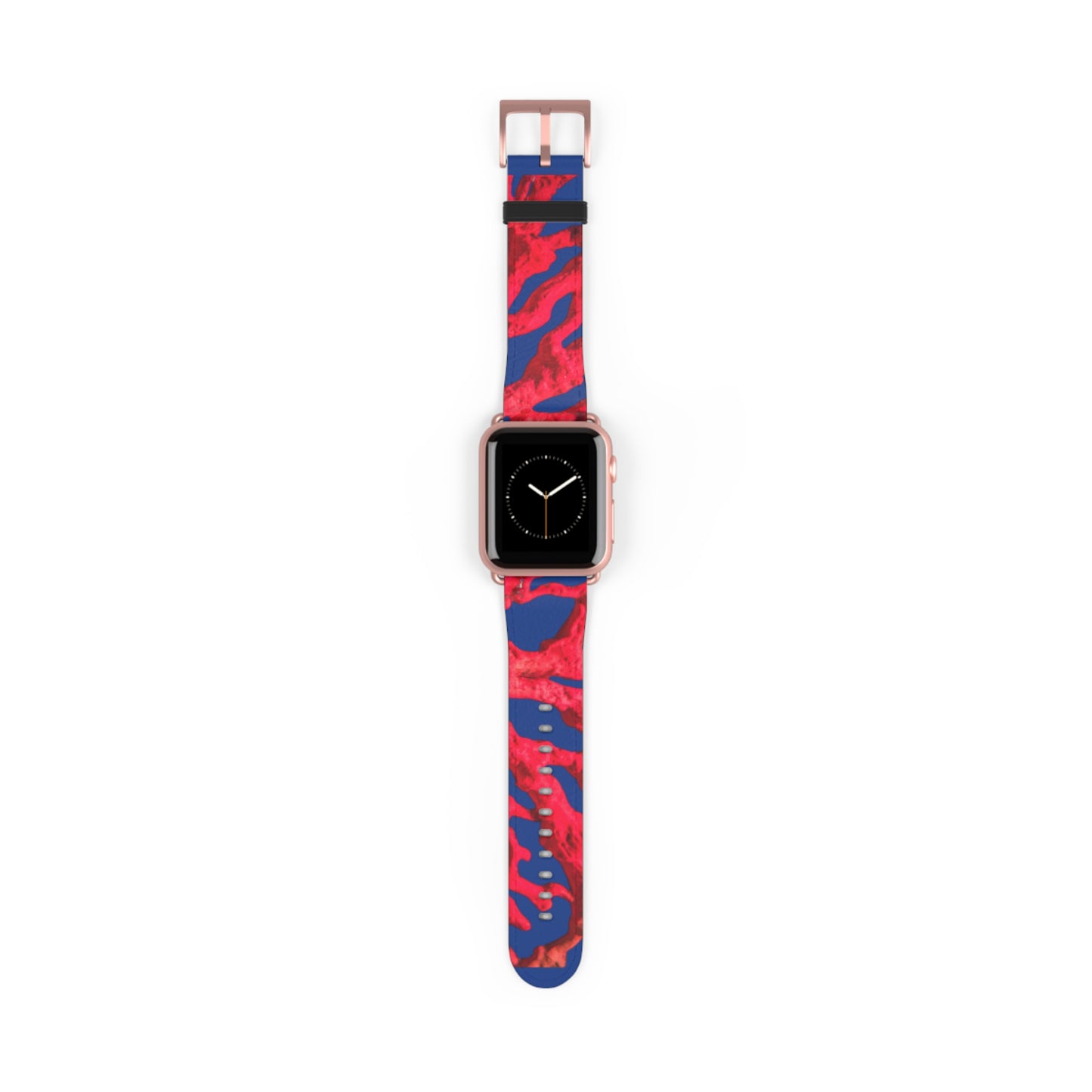 Apple Watch Band - Red Coral, dark blue background