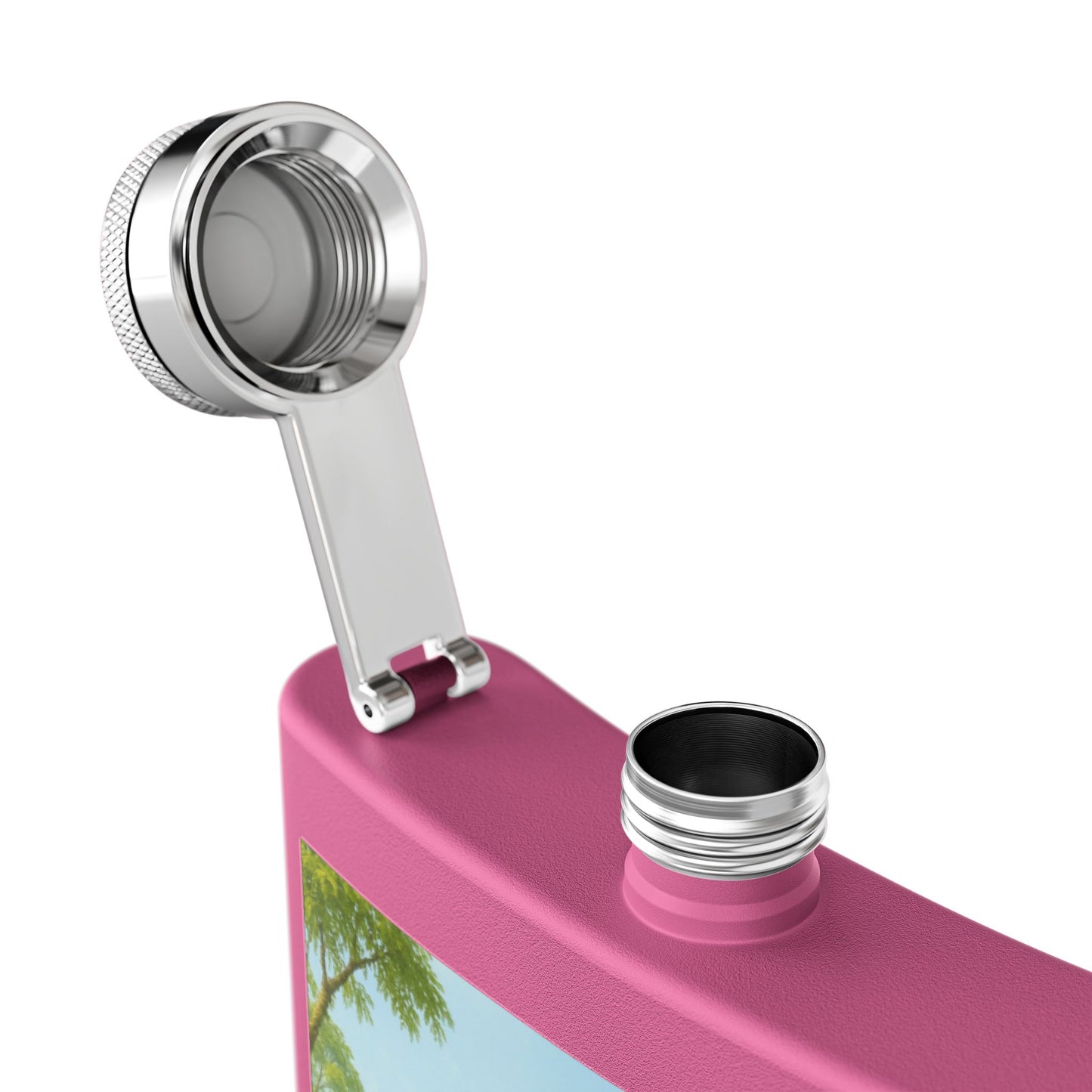 Tropical Stainless Steel 6 oz. Flask, Many Colors  – UFO and Macaws