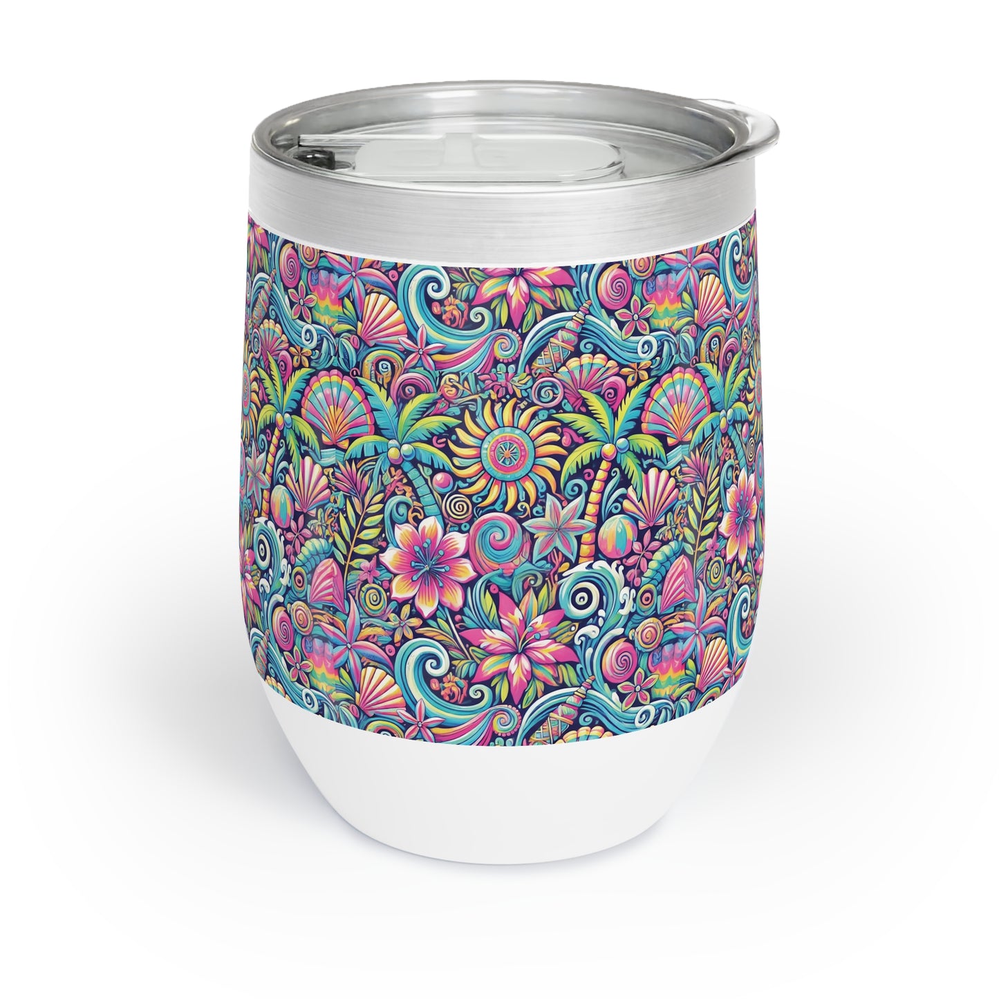 Chill Wine Tumbler with Happy Tropics