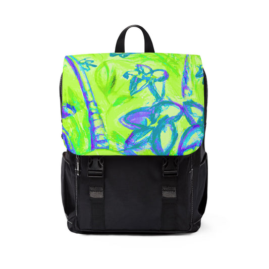 Tropical Doodles/Hot Lime Casual Backpack - Perfect for Everyday Adventures
