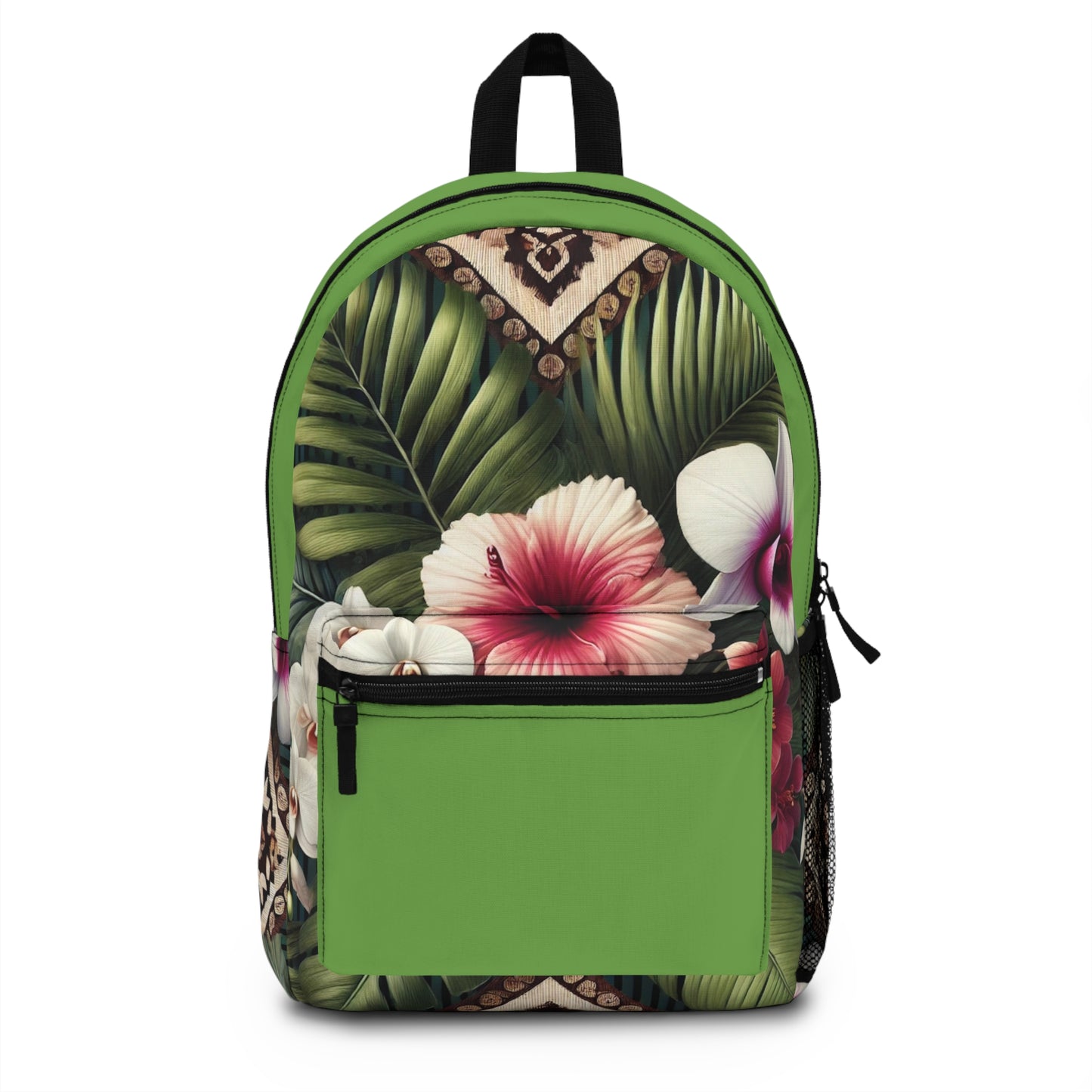 Tropical Backpack  / Tiki Orchids, Green