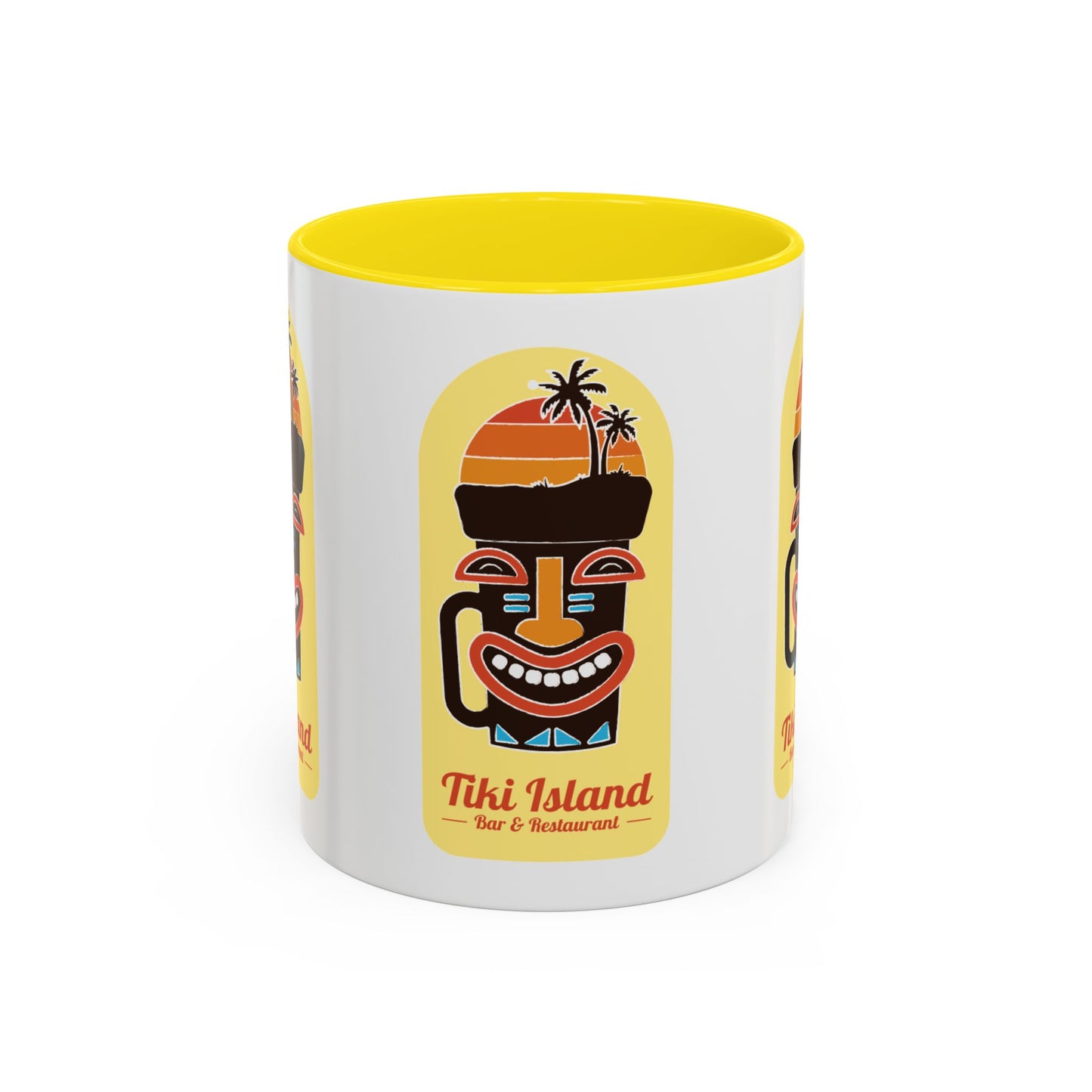 Copy of Tiki Island Accent Coffee Mug, 8 Colors - Fun Tropical Drinkware for Beach Vibes, Yellow