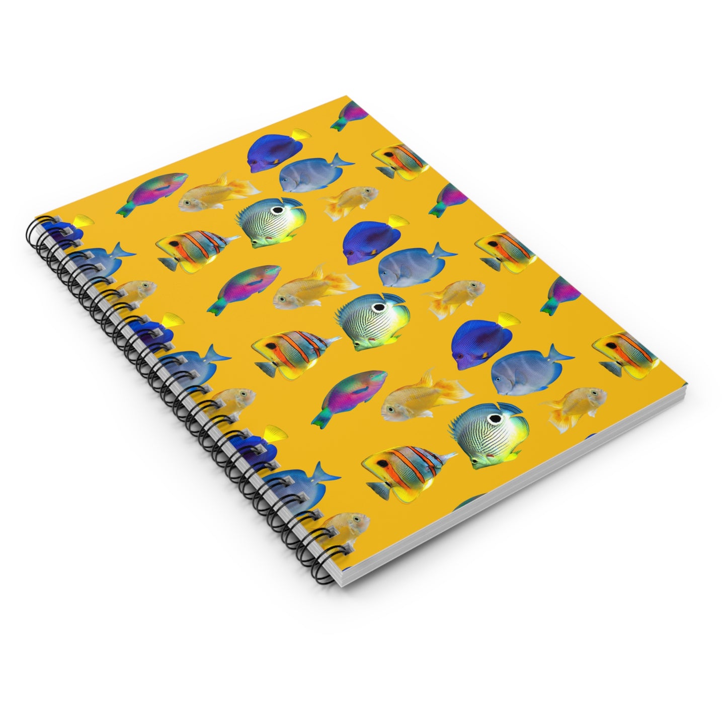 Spiral Notebook - Tropical Fish, Yellow