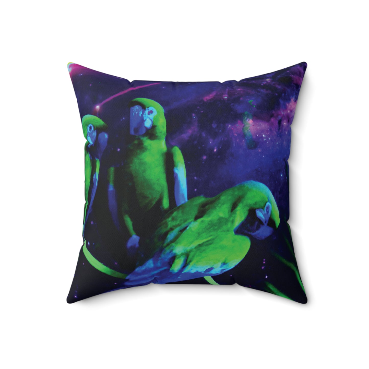 Decorative Pillow - Accent Cushion, 4 Sizes / Galactic Parrots
