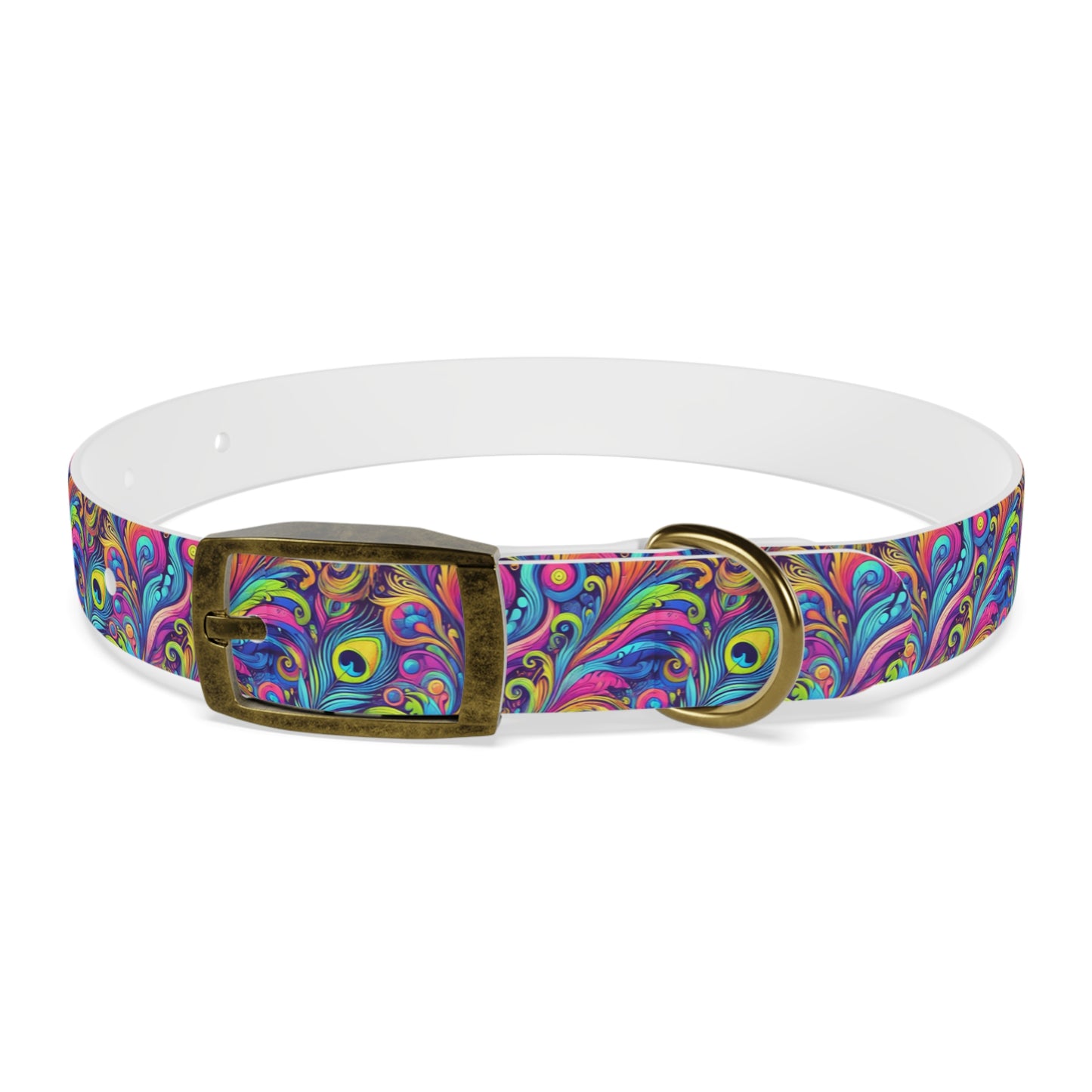 Tropical Dog Collar - Fun and Playful Pet Accessory / Feather Currents Pop