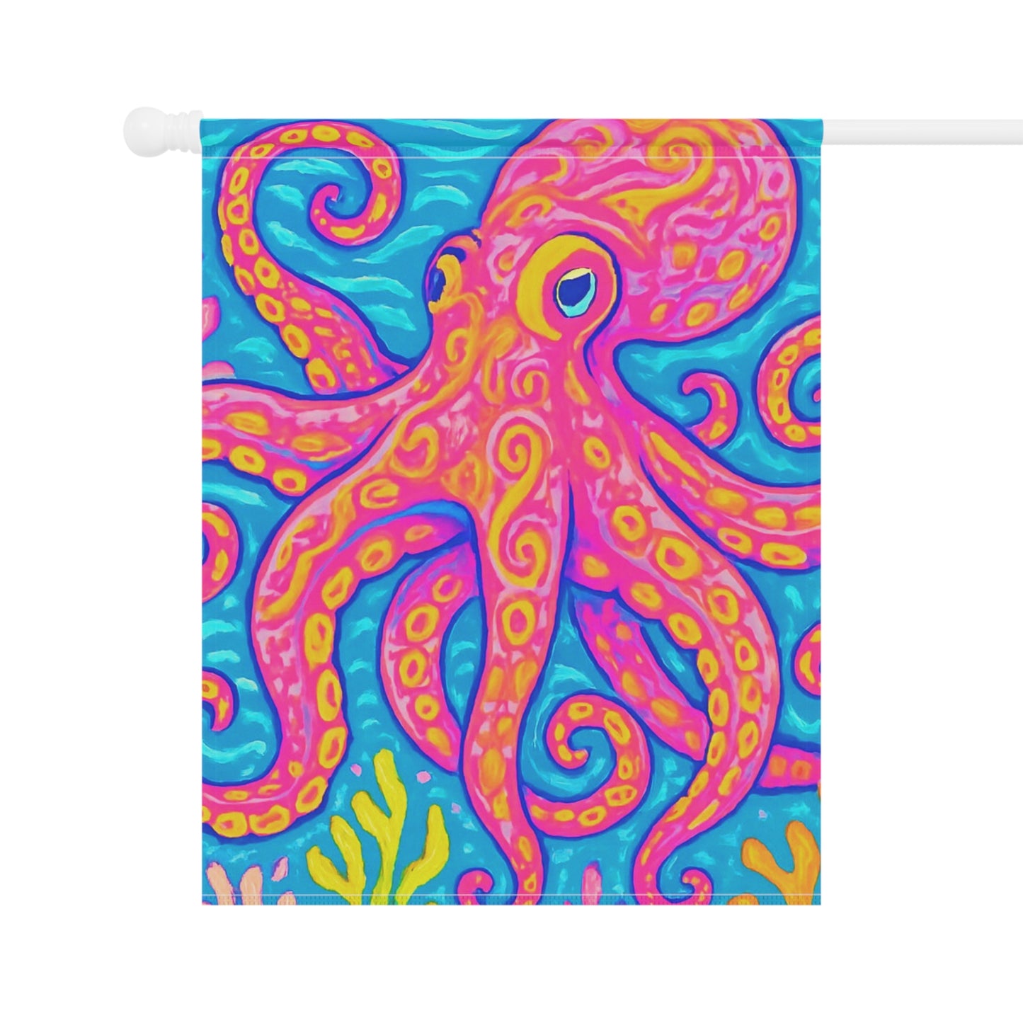Tropical Garden Flag - Perfect for Outdoor Decor / Octopus Kraken Joe