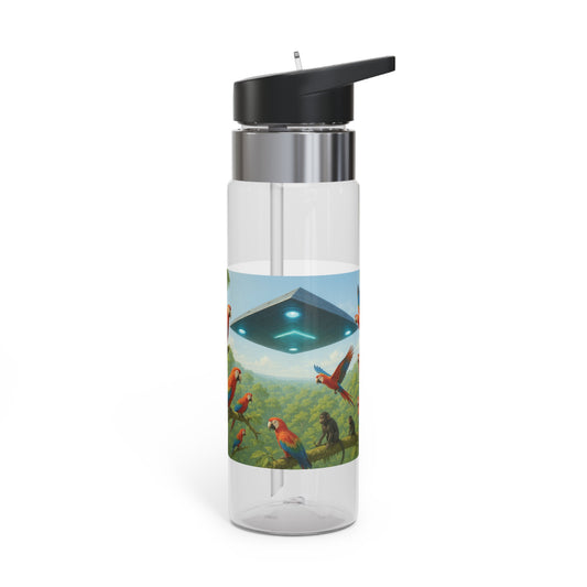 Tropical 20oz Tritan Sport Water Bottle -  Leakproof, Lightweight, BPA-Free / UFO and Macaws