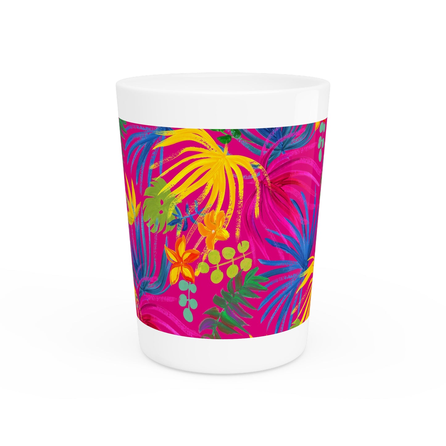 Ceramic Shot Glass - Exotic Flora