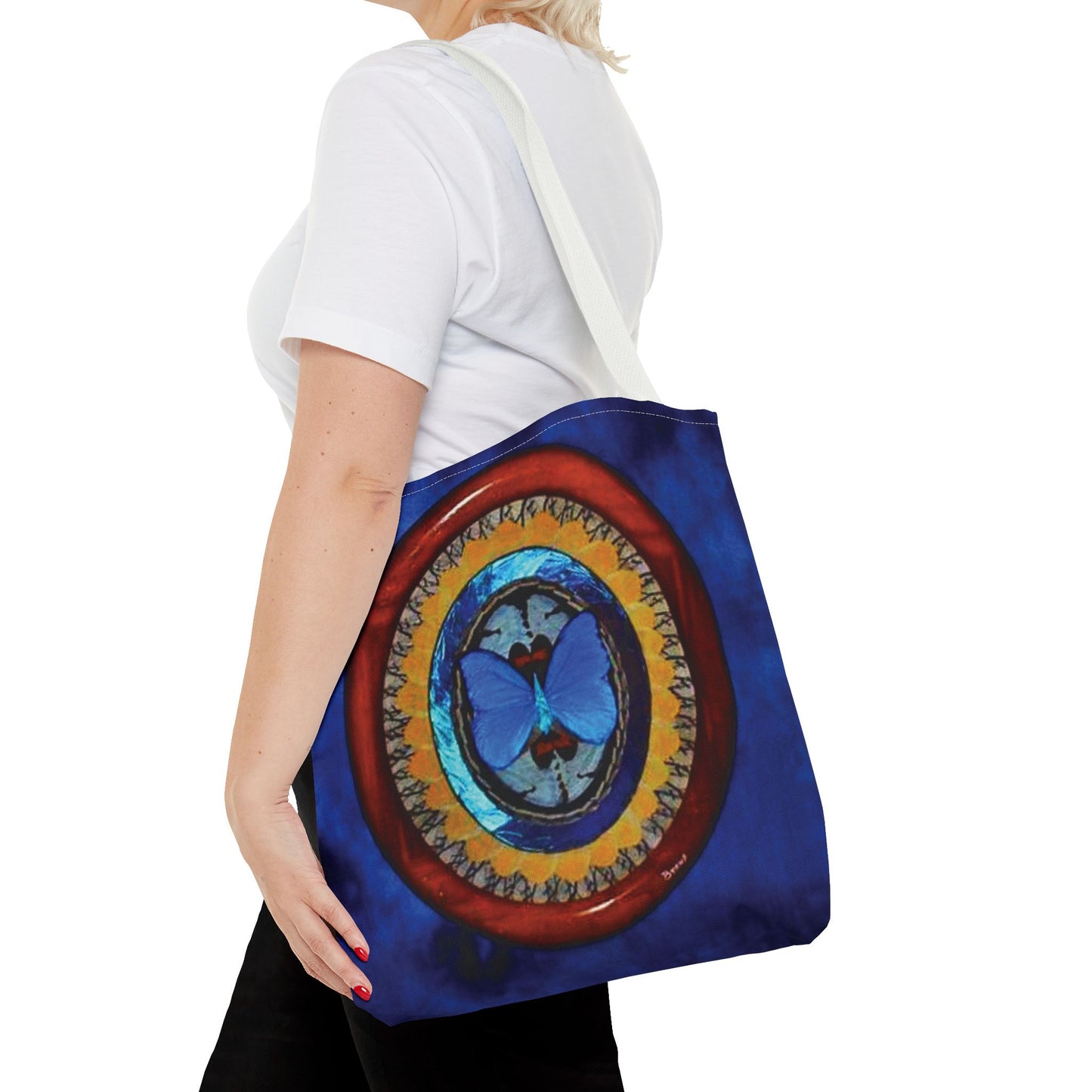 Real Oval Butterfly Wing Art Tote Bag - 3 Sizes