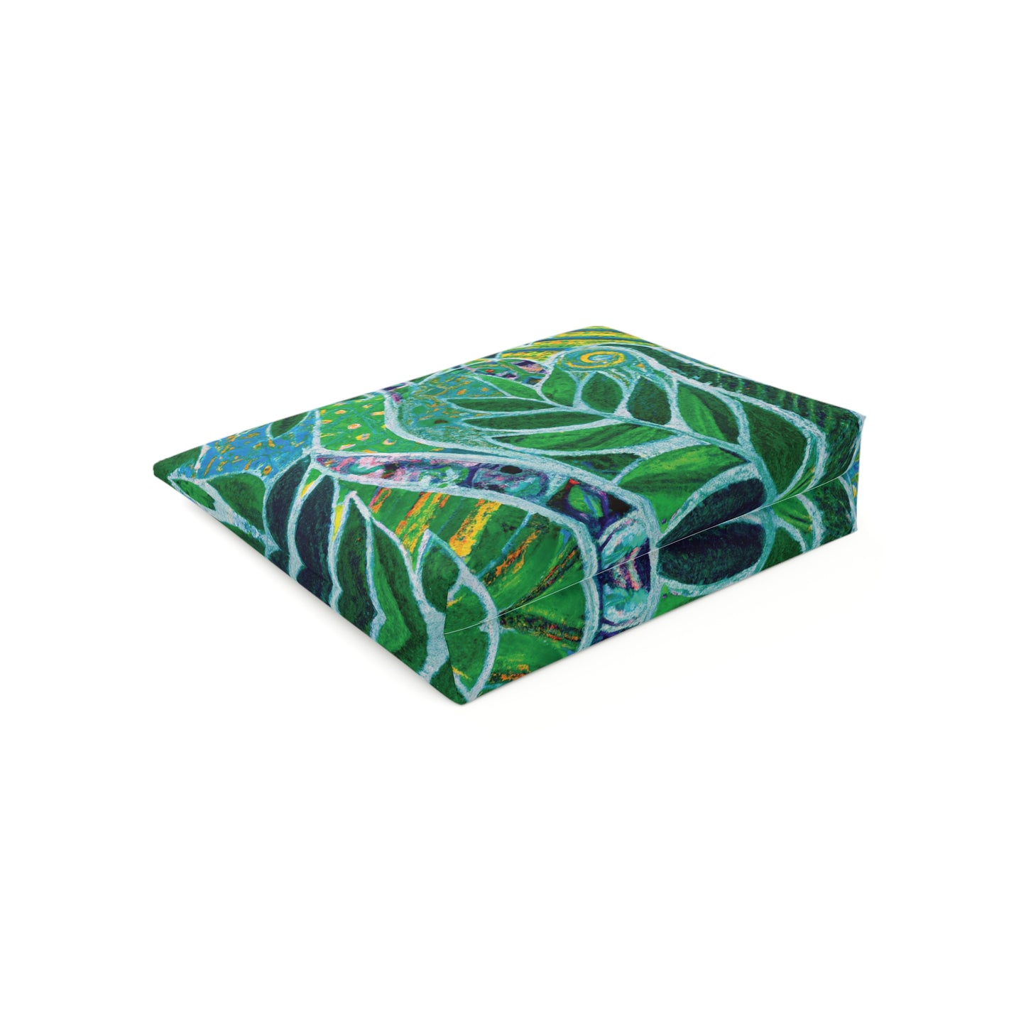 Tropical Cotton Cosmetic Bag, Makeup Pouch, 5 Sizes / Amazon Whimsy, Green