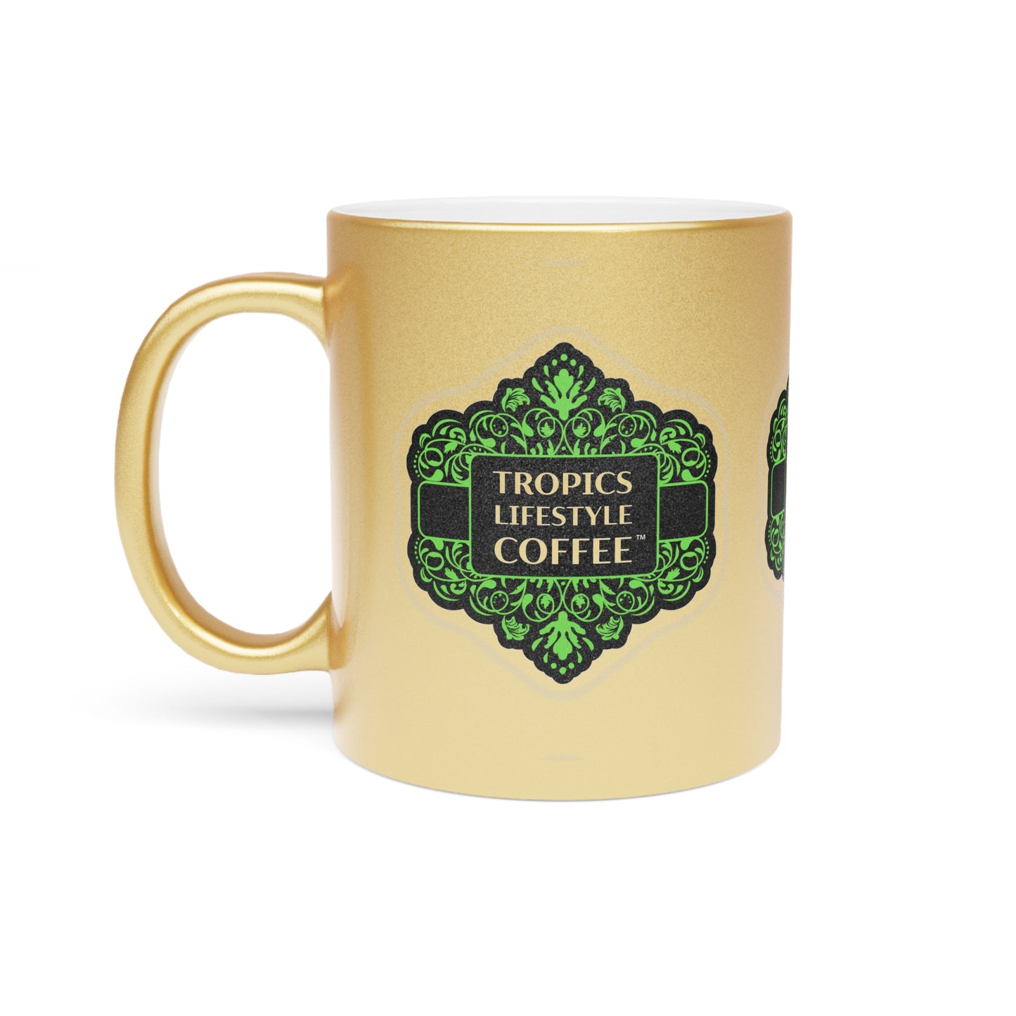 Tropical Lifestyle Coffee Metallic Mug - Elegant Coffee Cup, Chic Gift, Coffee Lover's Essentials