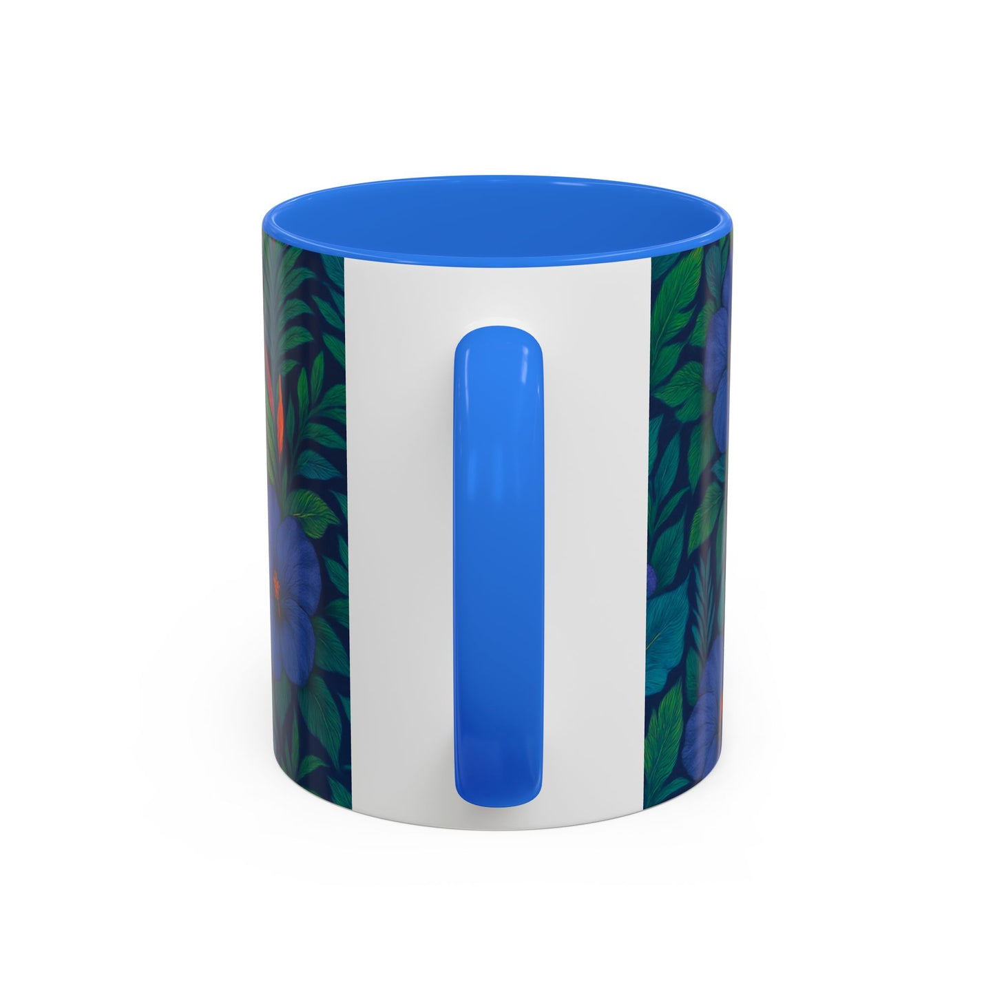 Vibrant Floral Coffee Mug - 11oz & 15oz / Midnight Flower Coral