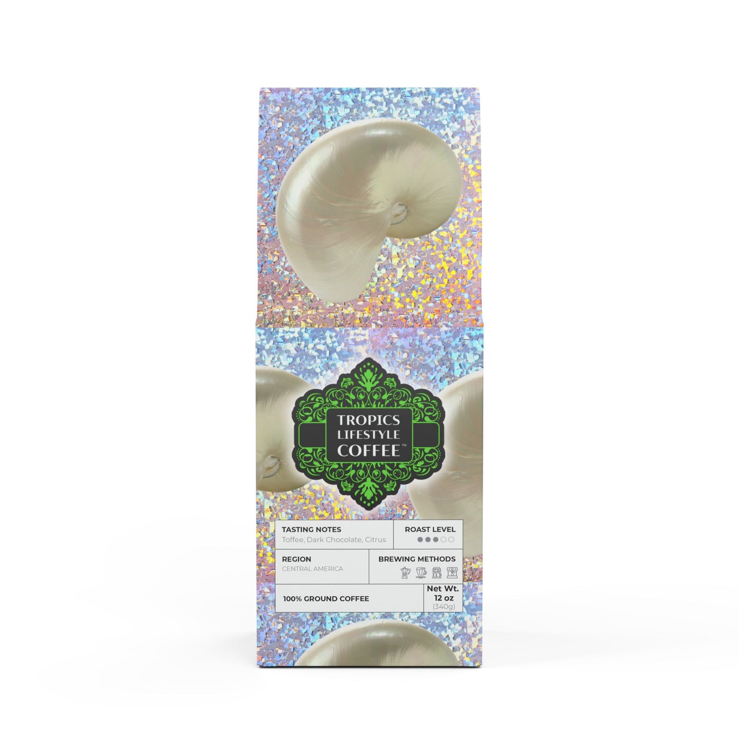 Citrus Bay Blend™ (Medium Roast) Specialty Grade Craft Coffee / Disco White Nautilus