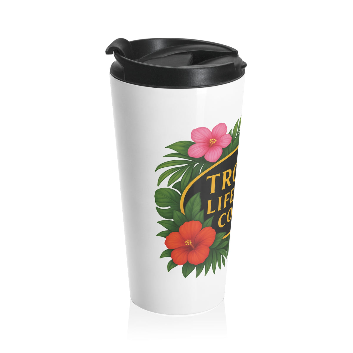 15 oz. Stainless Steel Travel Mug / TLCoffee Seahorse Logo