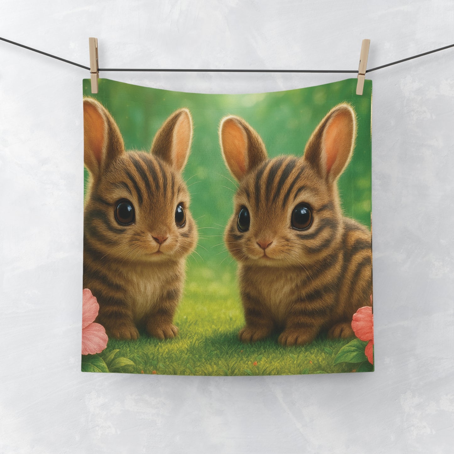 Face Towel - Baby Sumatran Rabbits