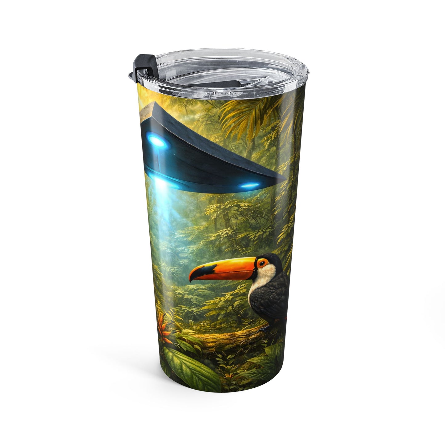 20 oz Alien Tumbler — UFO & Jungle Insulated Coffee Travel Cup