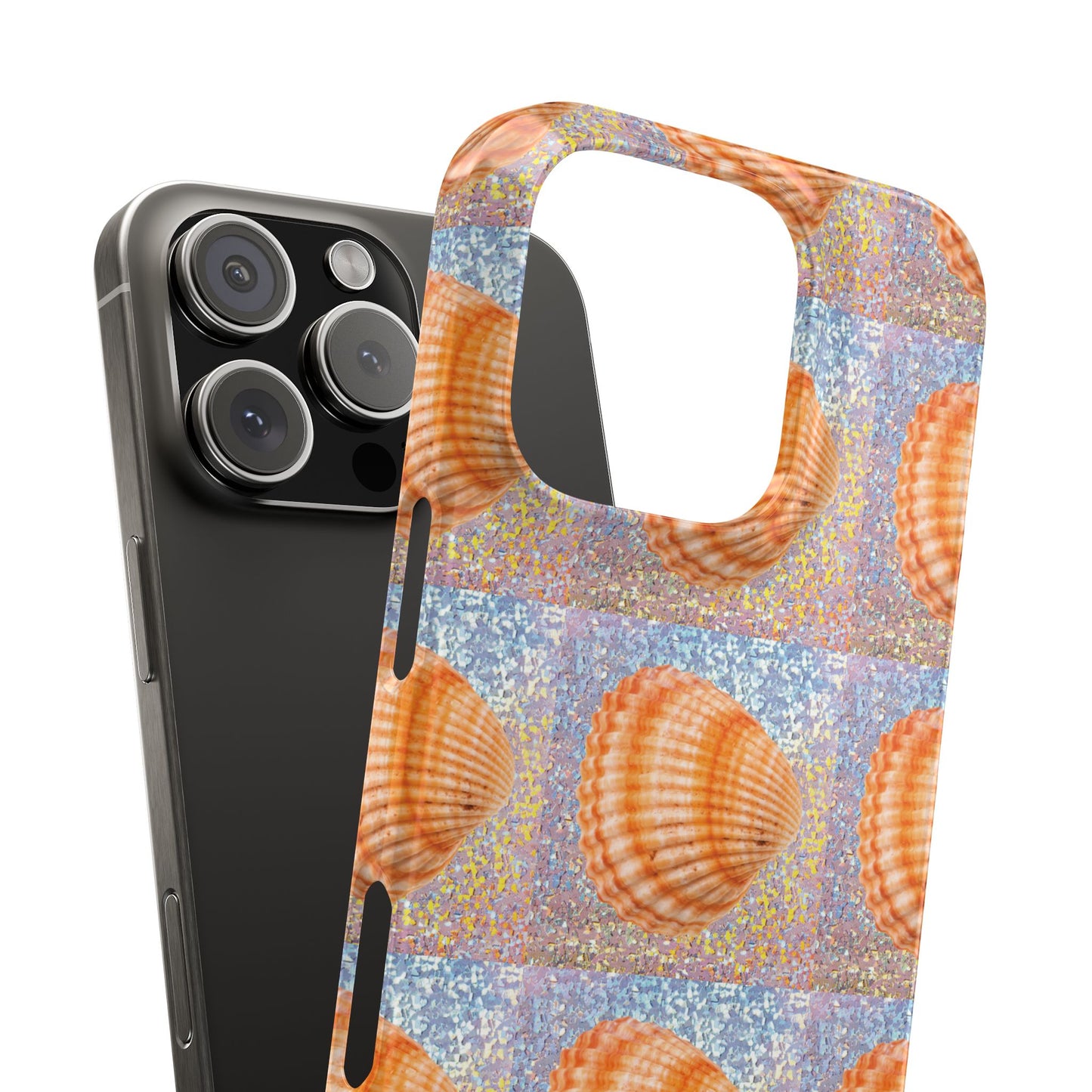 Slim Phone Cases - Disco Orange Scallop