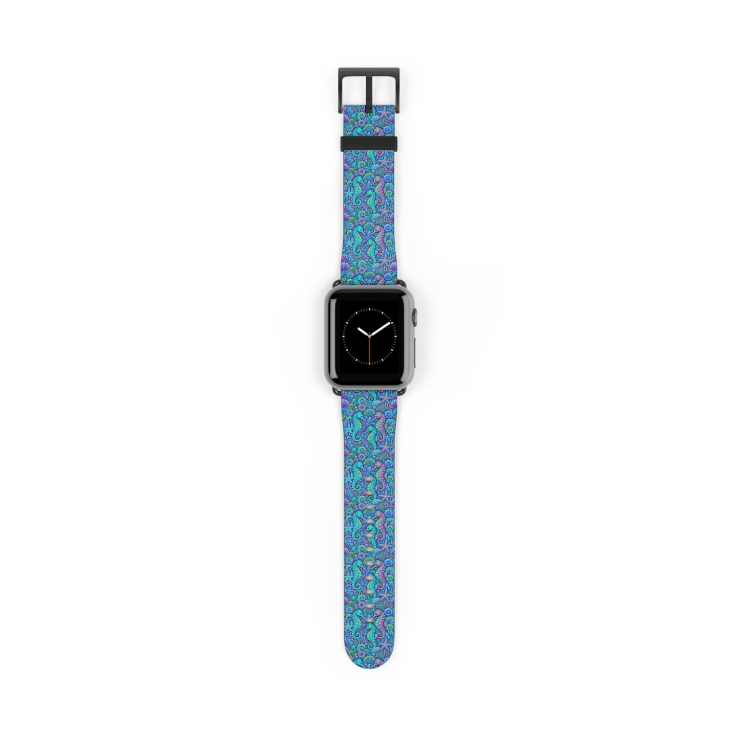 Apple Watch Band - Tropical Seahorse Trio, Turquoise Pop