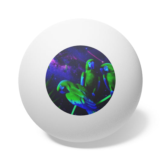 Tropical Paradise Ping Pong Balls - 6 Pack with Galactic Parrot