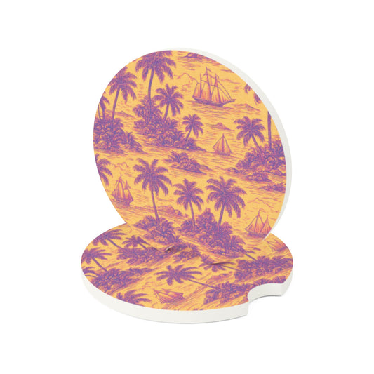 Soapstone Car Coaster - Faraway Toile/Pop