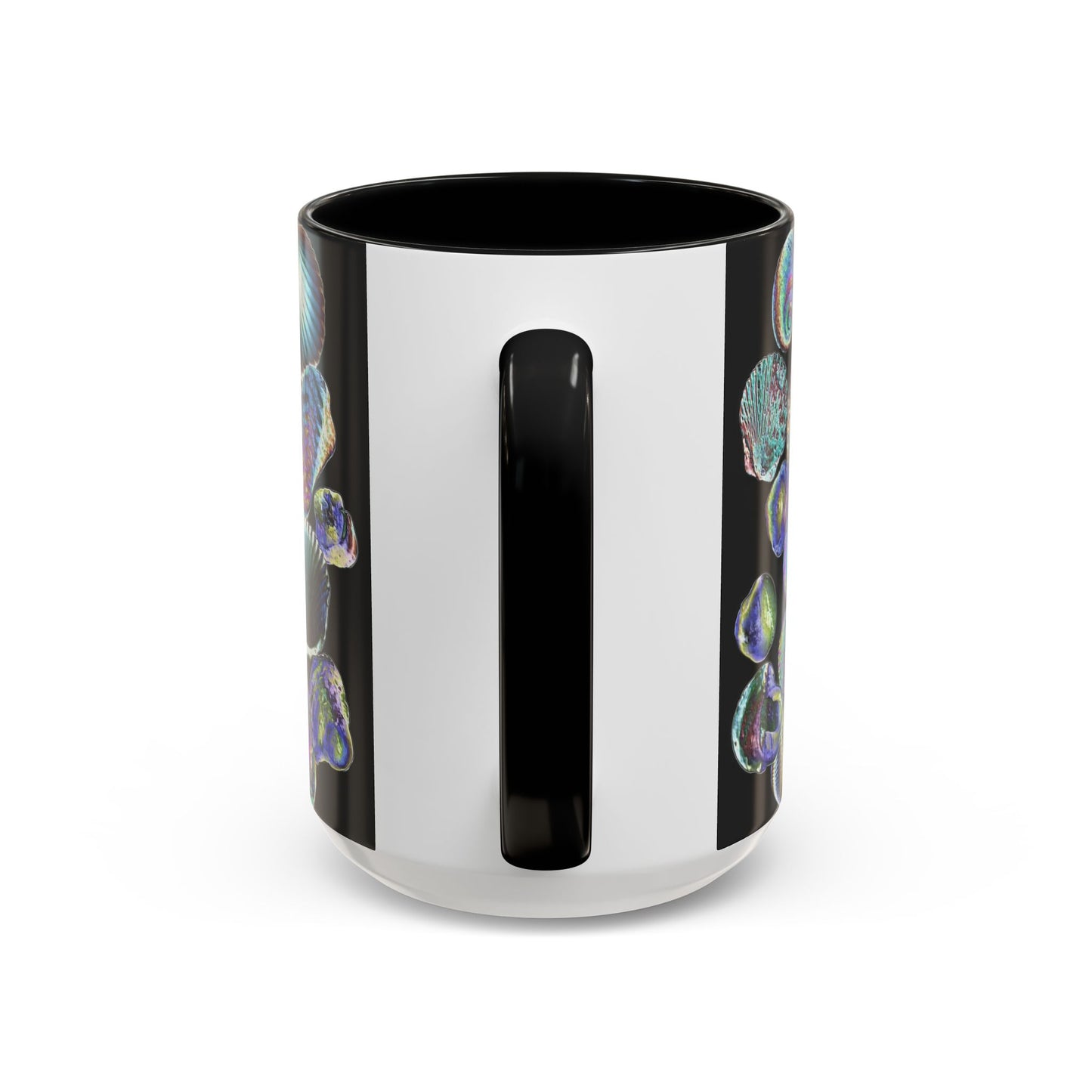 Iridescent Shells Accent Coffee Mug | Unique Sea-Inspired Drinkware / Heatwave Shell Collection