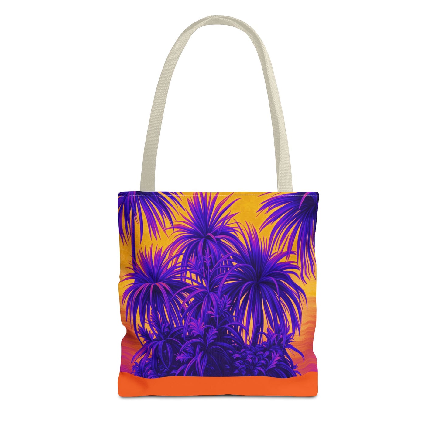 Tiny Palm Island Pop/Orange Tote Bag - 3 Sizes