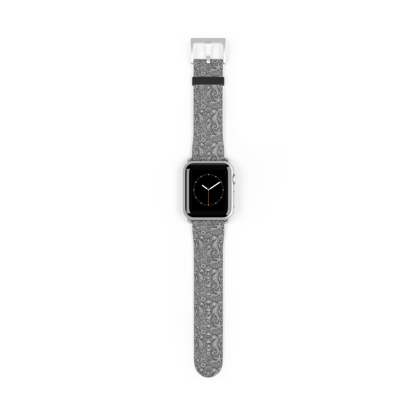 Apple Watch Band - Tropical Seahorse Trio, Noir