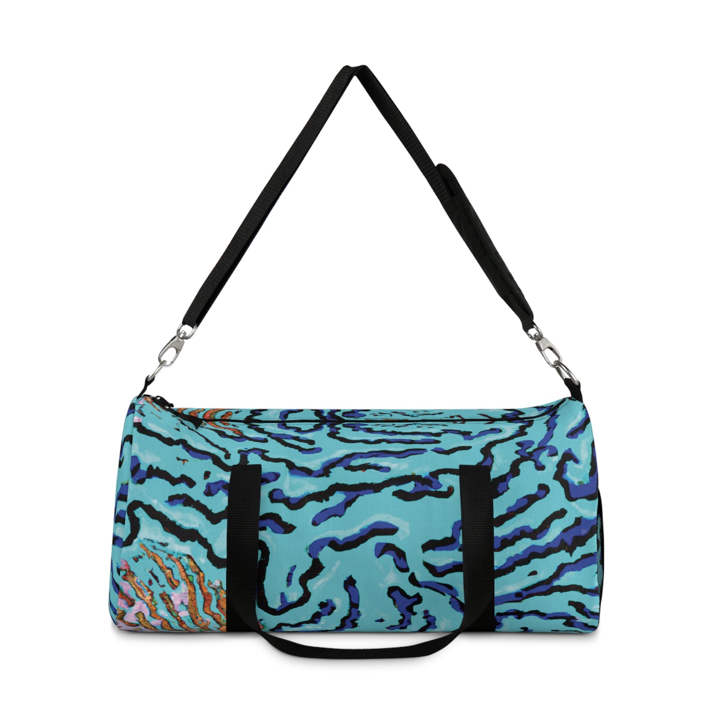 Tropical Duffel Bag - Perfect for Travel and Gym / Wild Coral, Turquoise