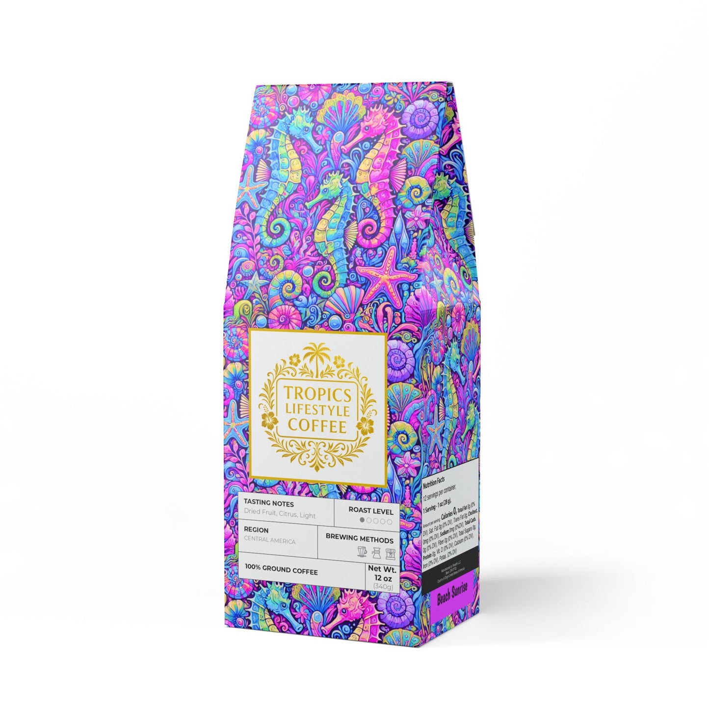 Copy of Beach Sunrise Blend™ (Light Roast) Specialty Grade Craft Coffee / Seahorse Trio, Fantasy Pop