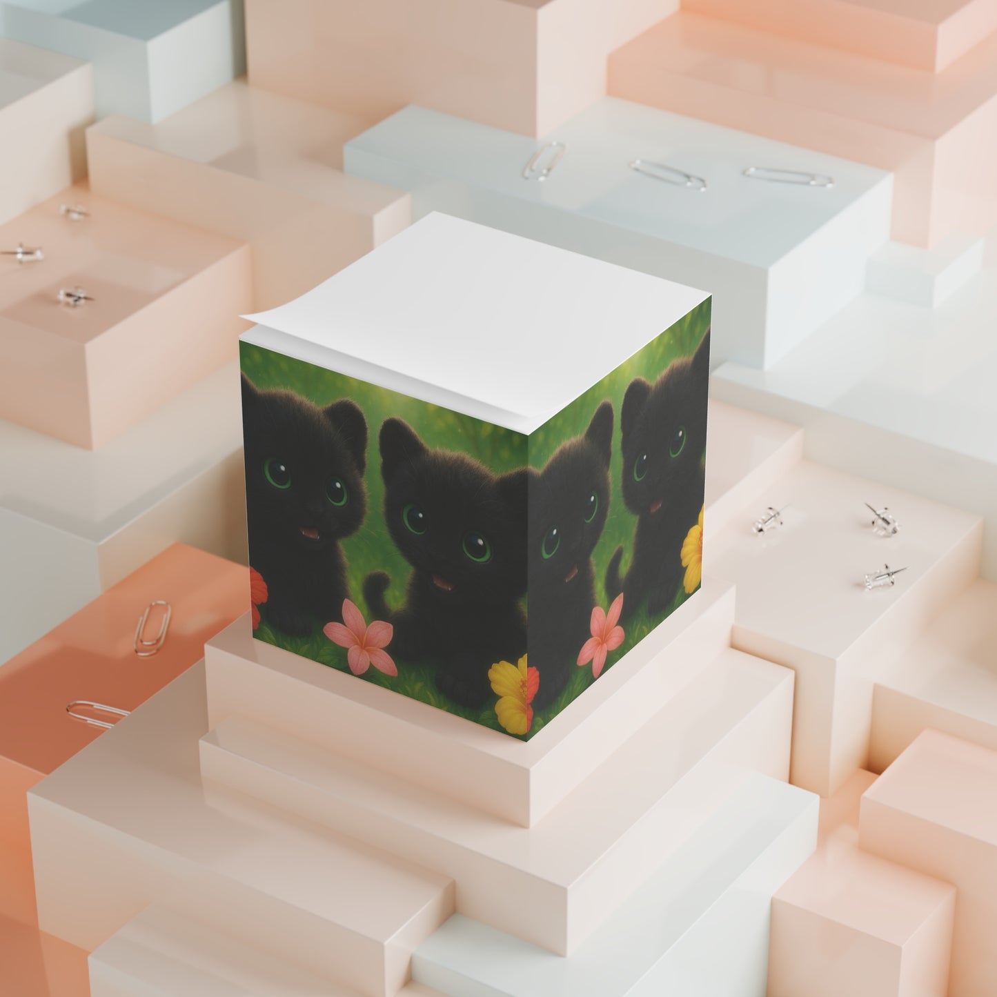 Note Cube - Baby Black Panthers