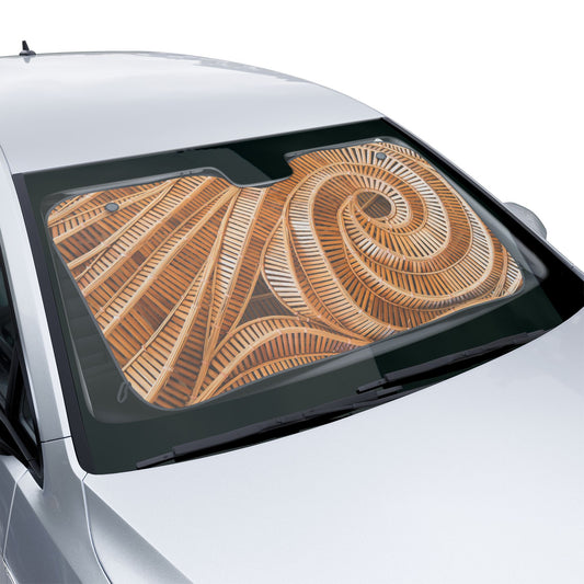 Tropical Car Sun Shades / Natural Bamboo Spiral