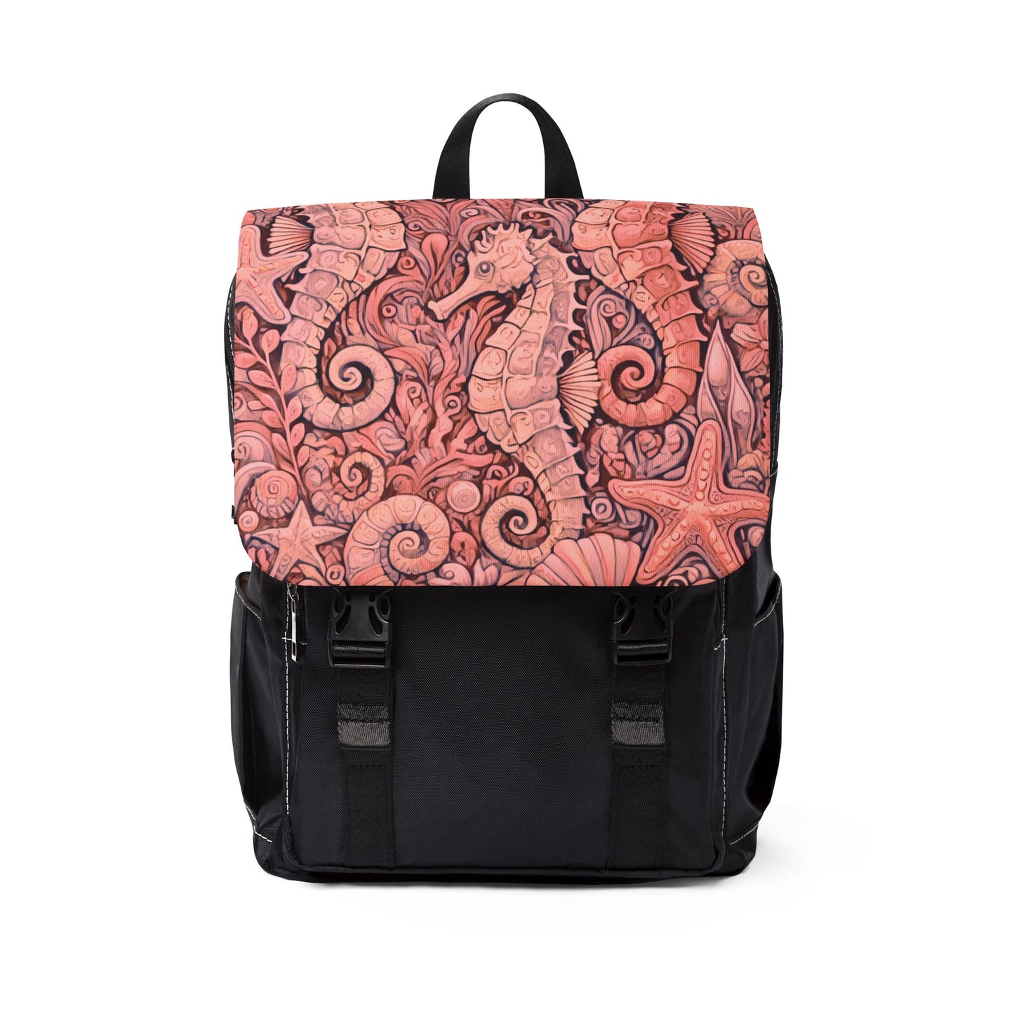Seahorses/Red Casual Backpack - Perfect for Everyday Adventures