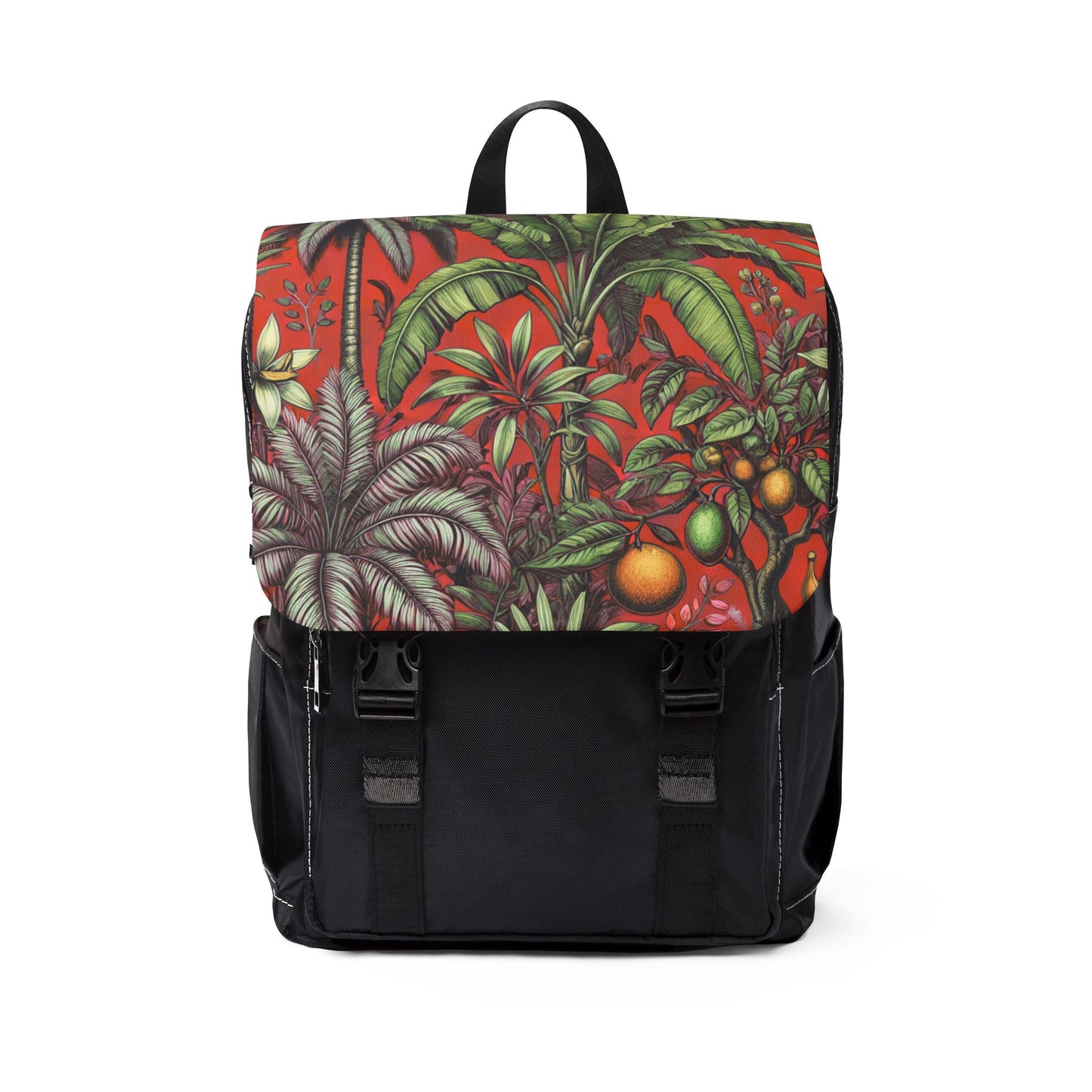 Tropical Fruit/Red Casual Backpack - Perfect for Everyday Adventures