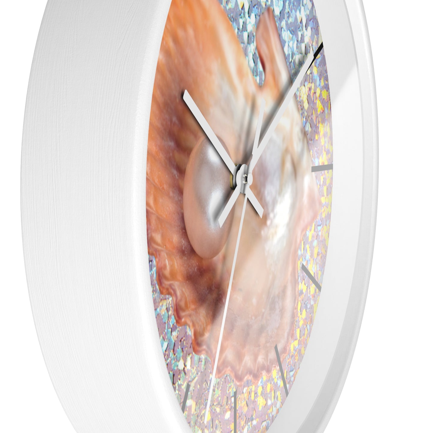 Wall Clock, Disco Peach Pearl Oyster, Hands/Base Variants