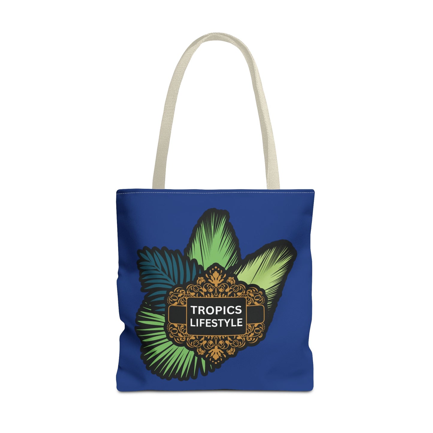 Elegant Tropics Lifestyle Logo Tote Bag - 3 Sizes, Dark Blue