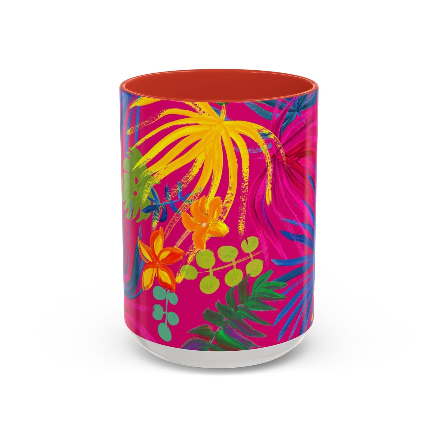 Accent Coffee Mug | Tropical-Inspired Drinkware / Exotic Flora