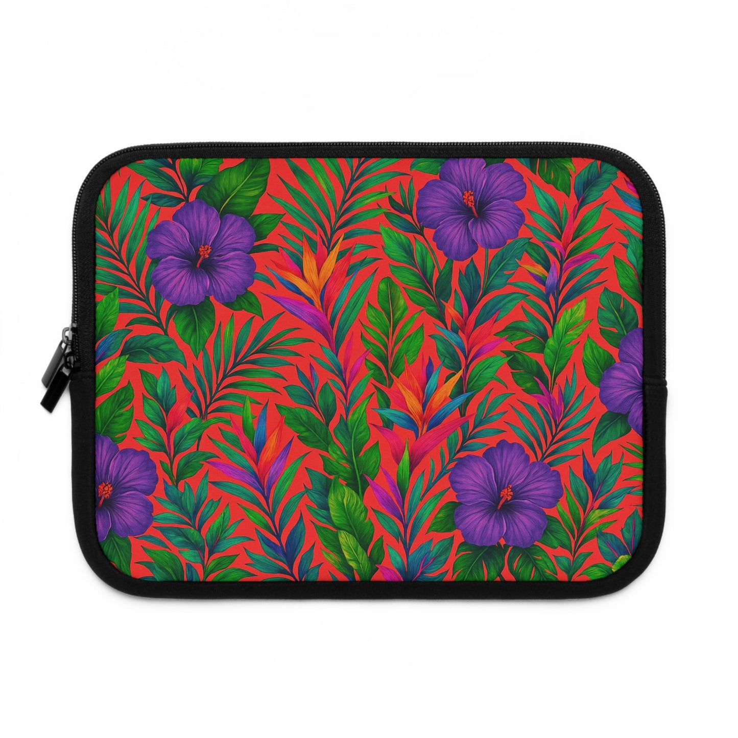 Tropical Laptop Sleeve, 5 Sizes - Perfect for Beach Lovers & Students / Midnight Flowers